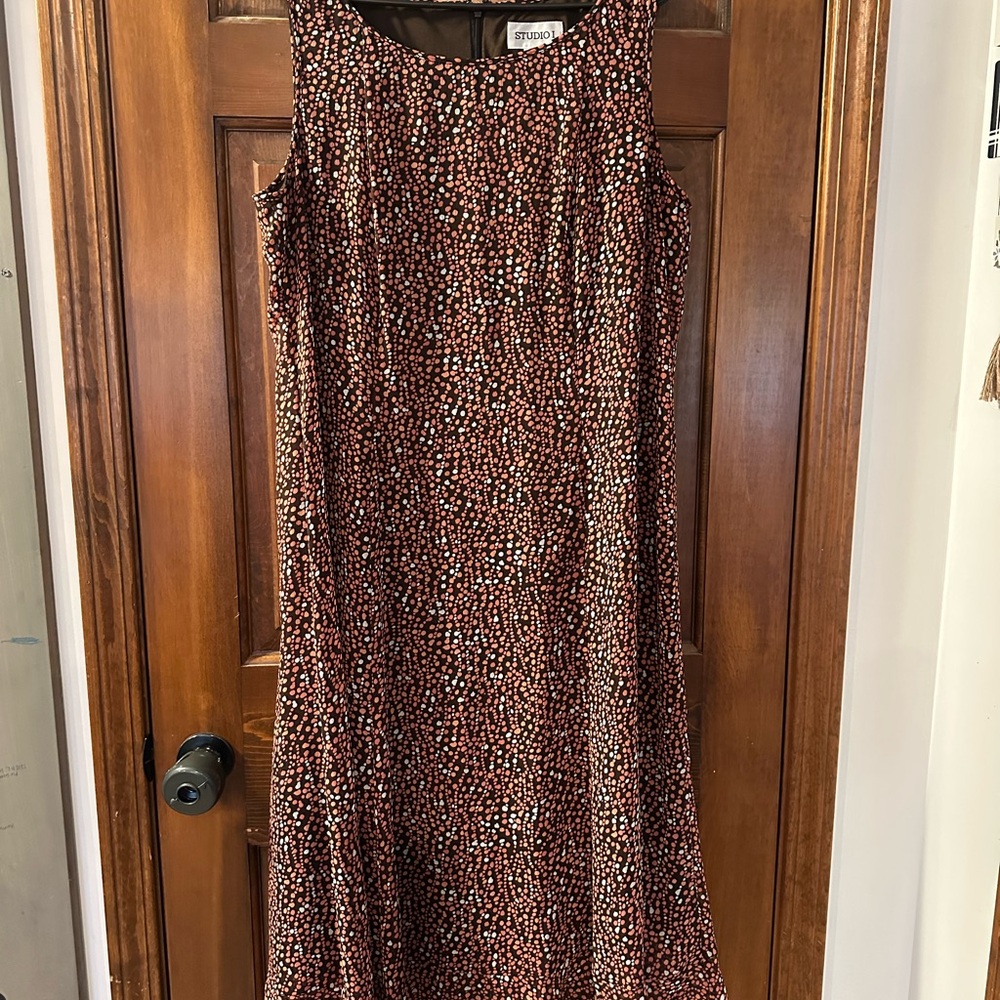 Studio I Brown and Black Halter Sundress